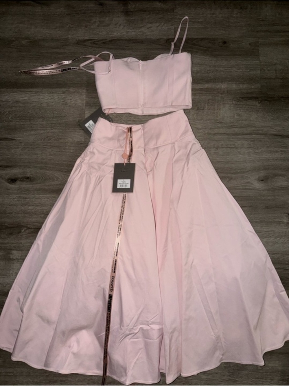 Women's Pink Satin Midi Skirt - Elegant High-Waist A-Line - Picture 8 of 9